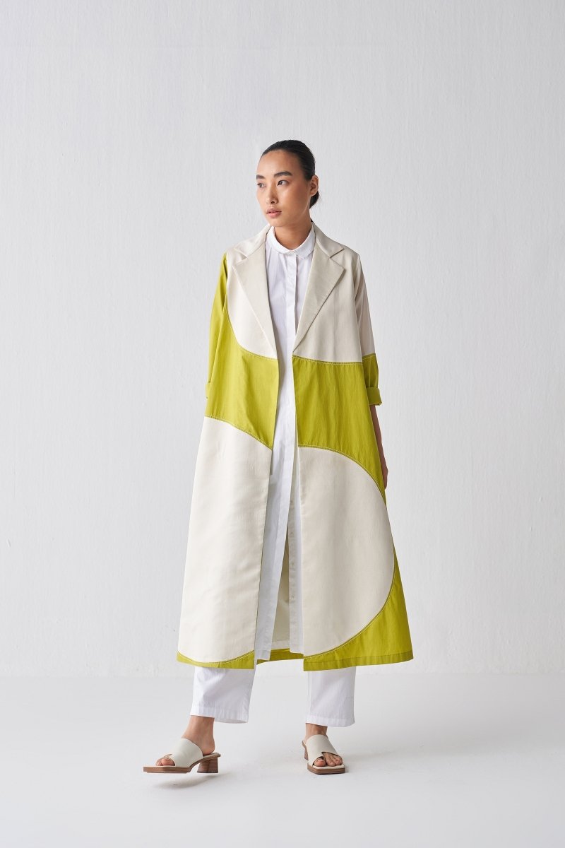 Moon Jacket Co ord - Lime and Ivory - Three