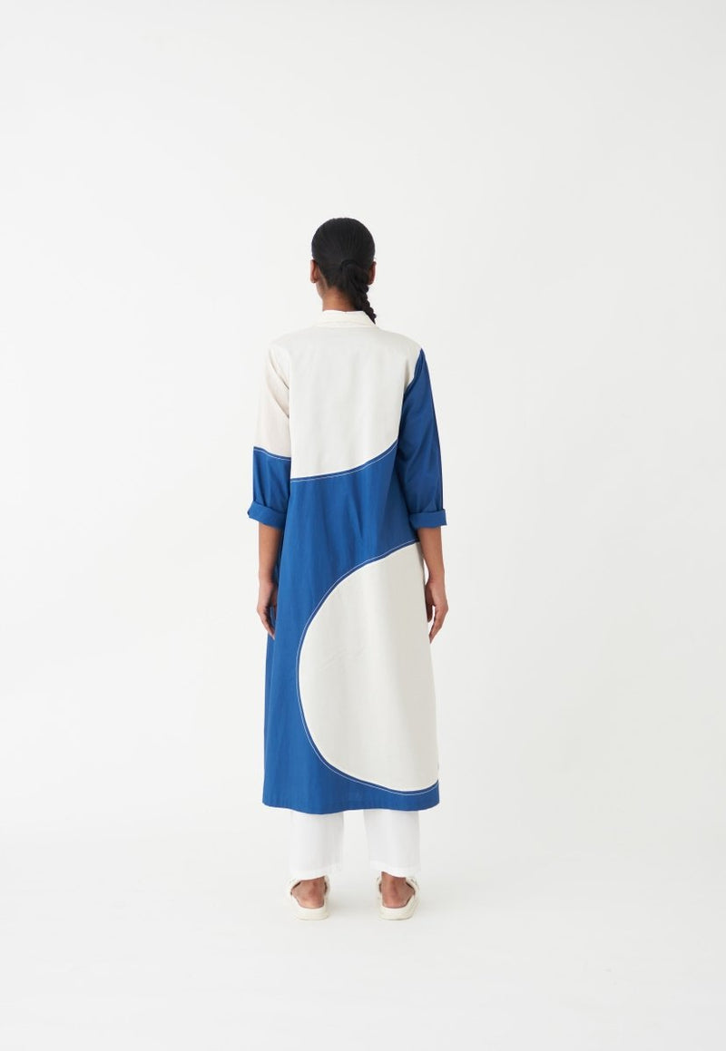 Moon Jacket Co-ord (Set of 3) - Electric Blue and Ivory - Three
