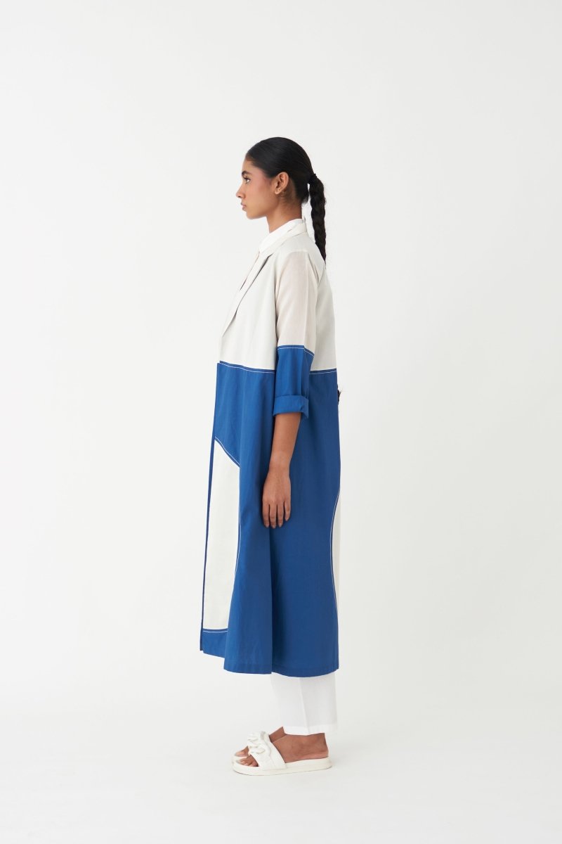 Moon Jacket Co-ord (Set of 3) - Electric Blue and Ivory - Three