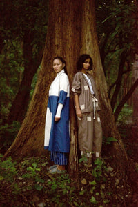 Moon Jacket Co-ord (Set of 3) - Electric Blue and Ivory - Three