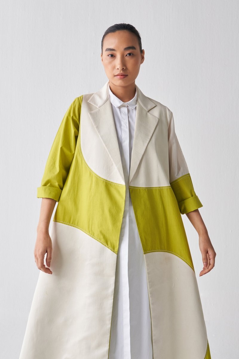 Moon Jacket - Lime And Ivory - Three
