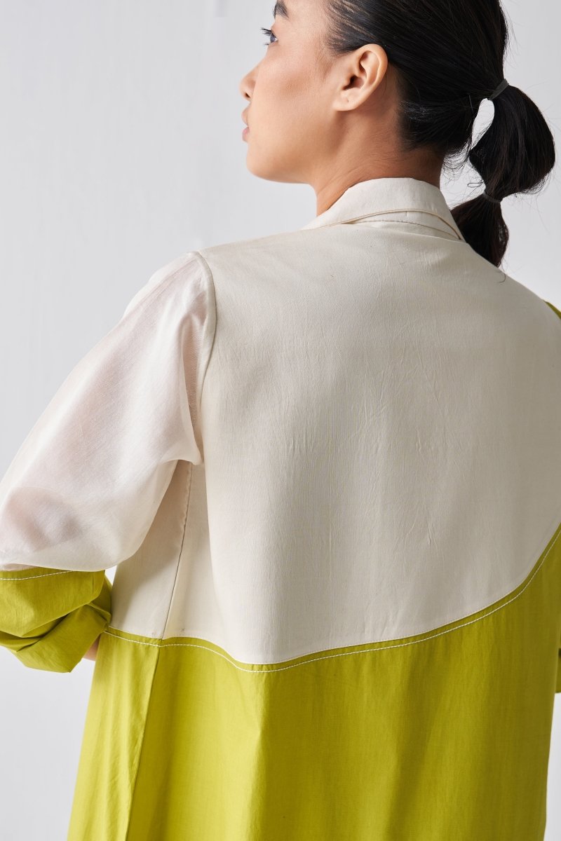 Moon Jacket - Lime And Ivory - Three
