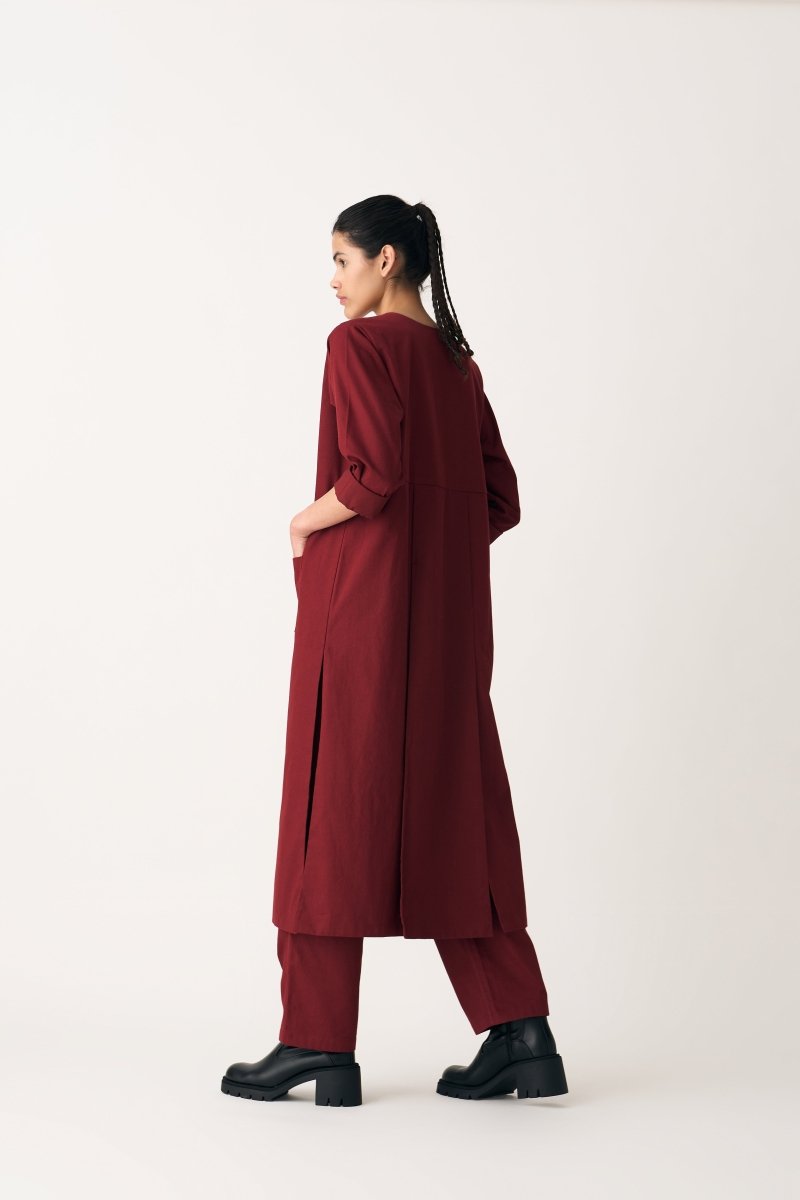 Panel Jacket Co-ord - Scarlet (Set of 2) - Three