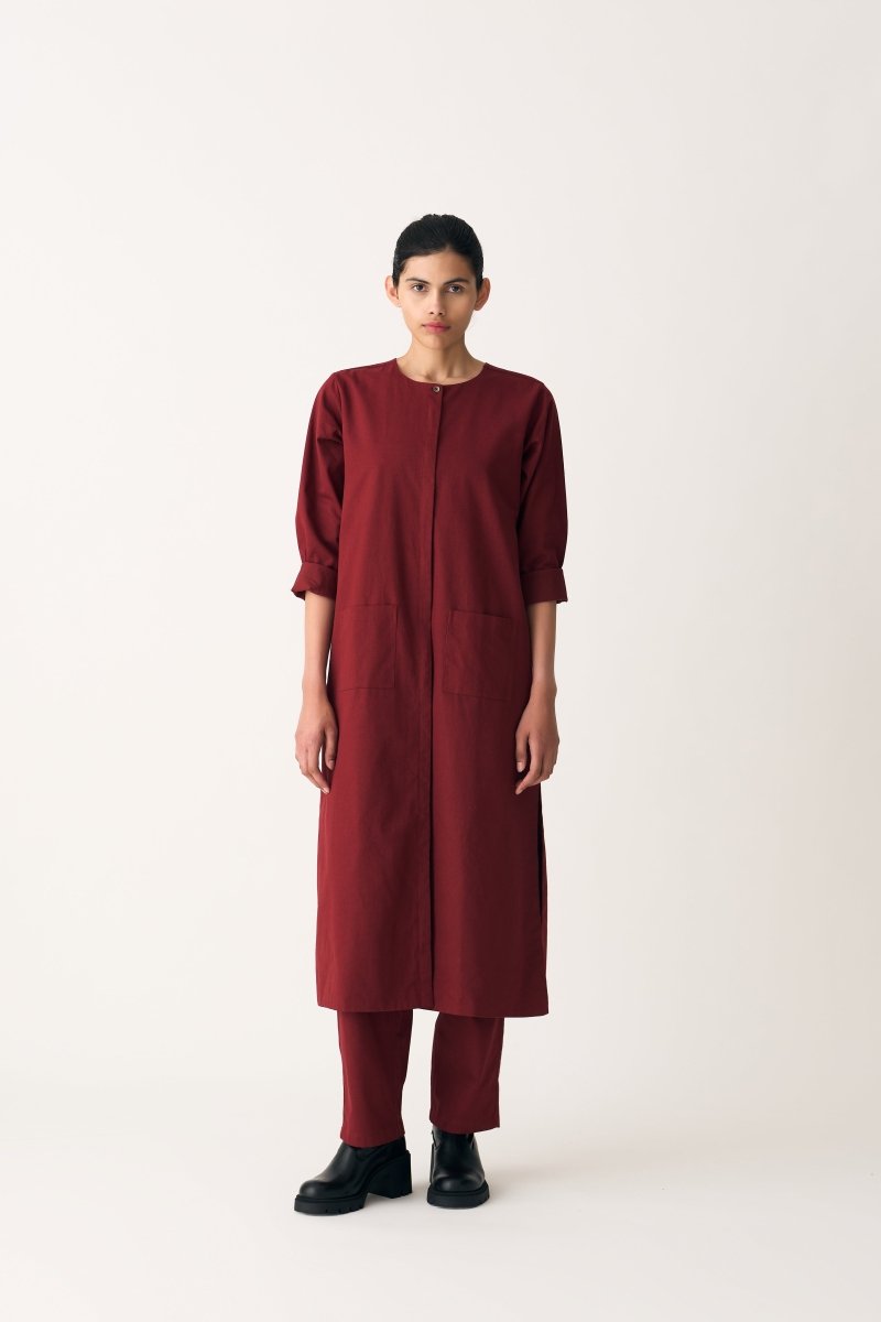 Panel Jacket - Scarlet - Three