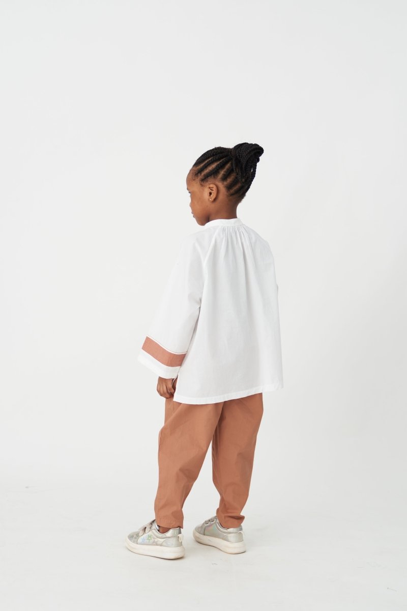 Peasant Top Co-ord - Champagne - Three