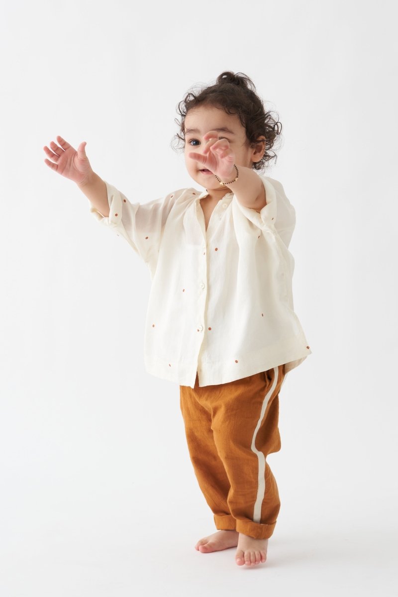 Peasant Top Co-ord - Ivory - Three