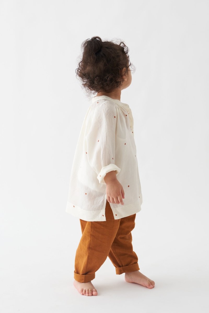 Peasant Top Co-ord - Ivory - Three