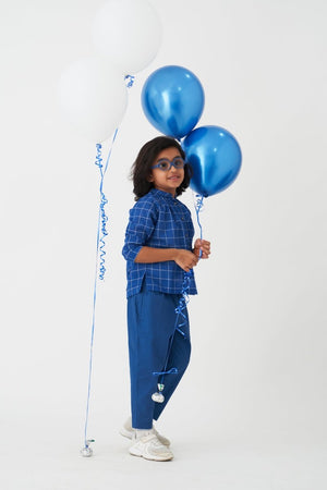 Peasant Top - Electric Blue - Three