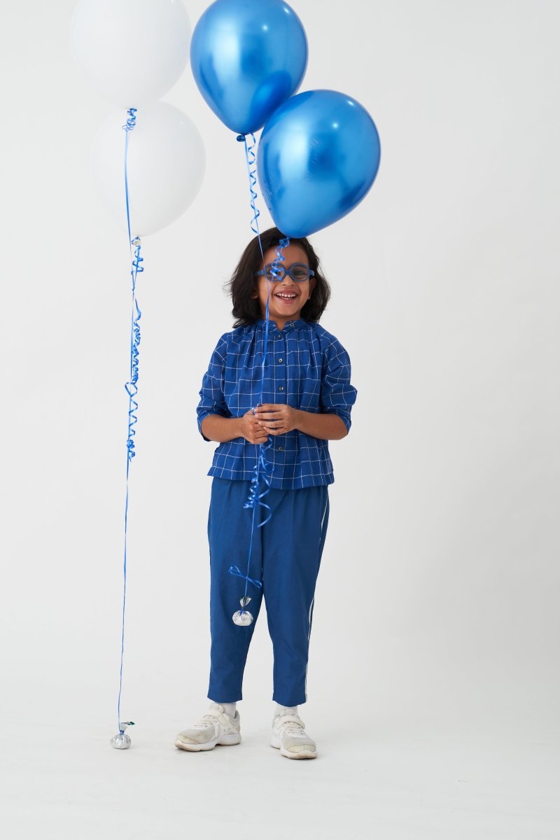 Peasant Top - Electric Blue - Three