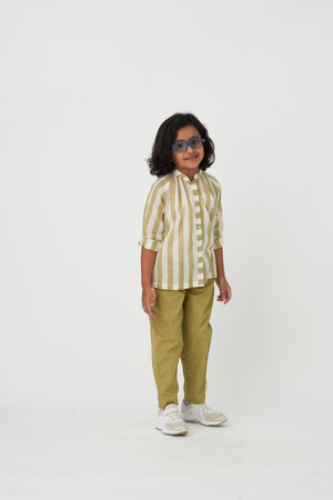 Peasant Top - Moss Green - Three