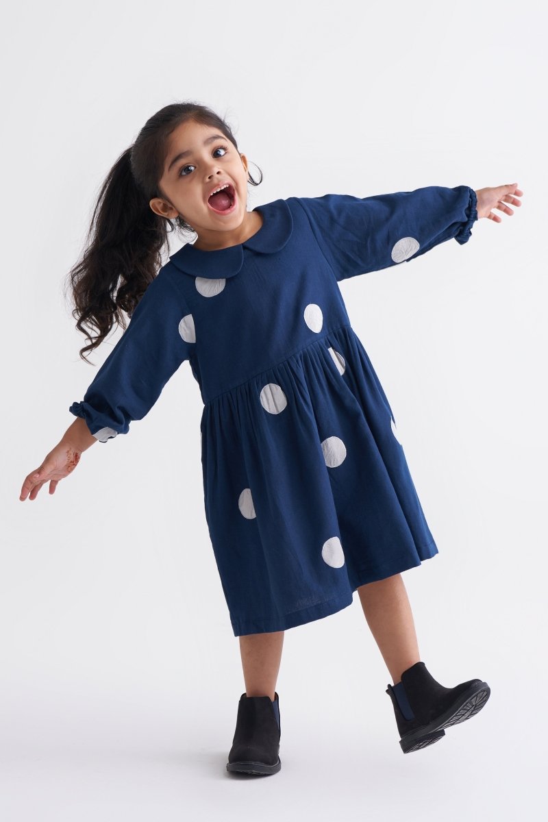 Petar Pan Dress - Navy - Three