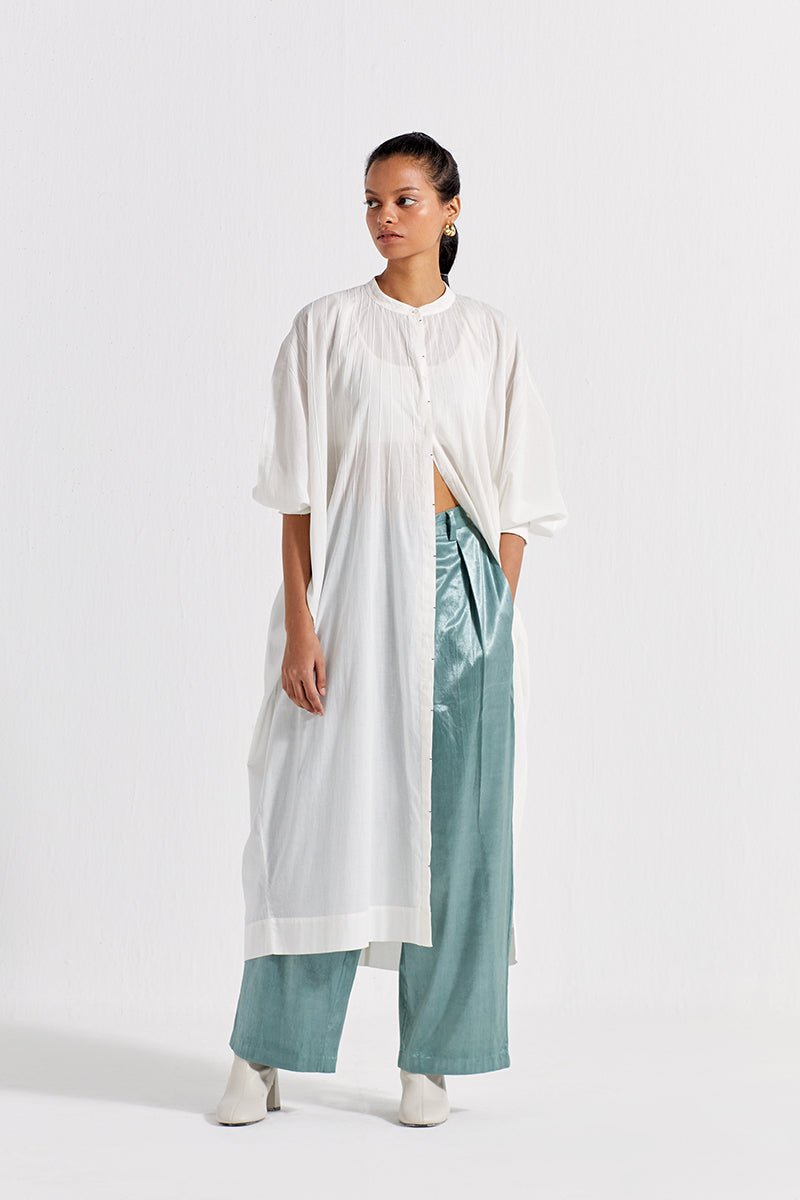 Pintuck Kaftan (Set of 2) - White - Three