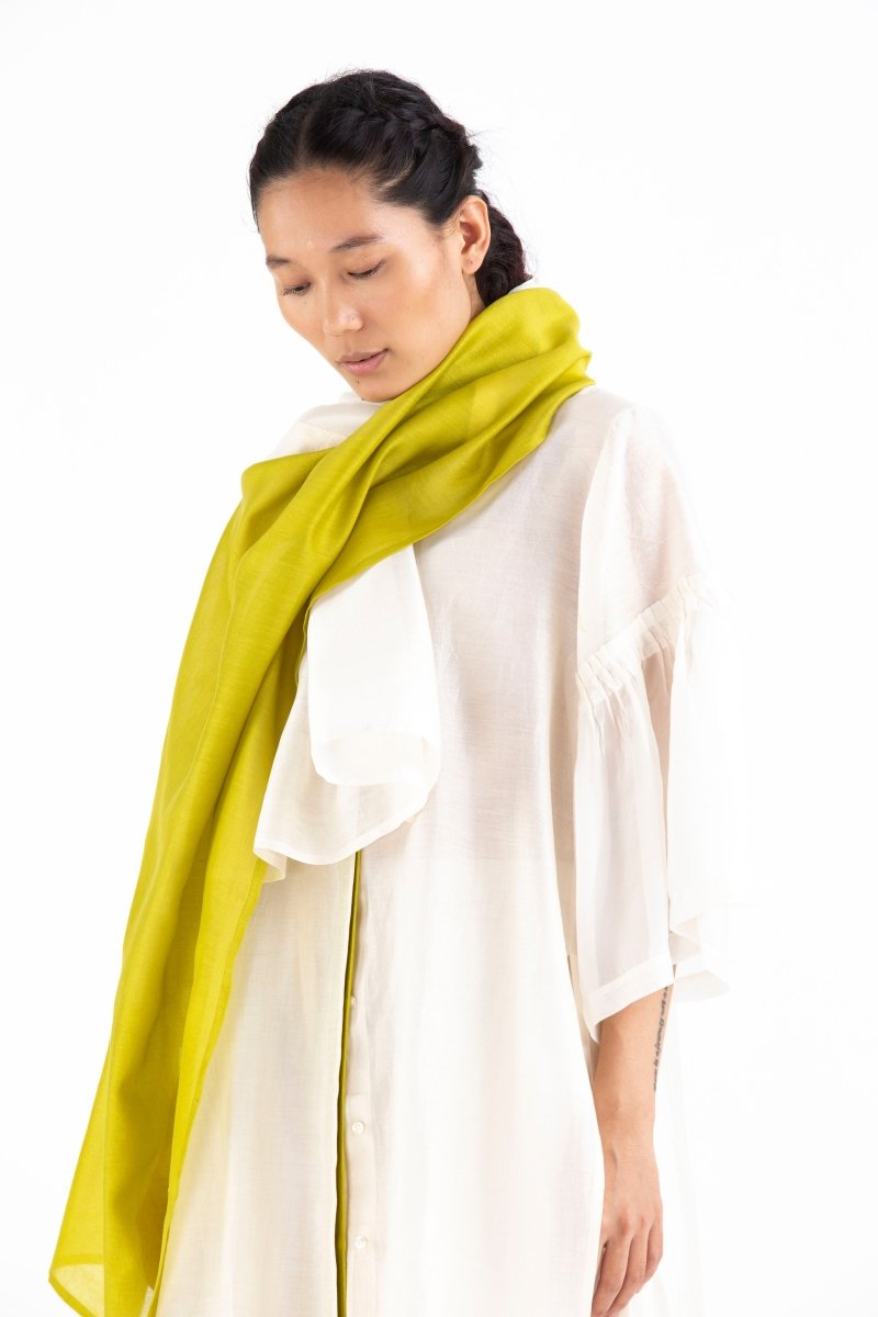 Scarf-Ivory/Lime - Three