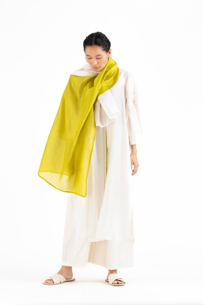 Scarf-Ivory/Lime - Three