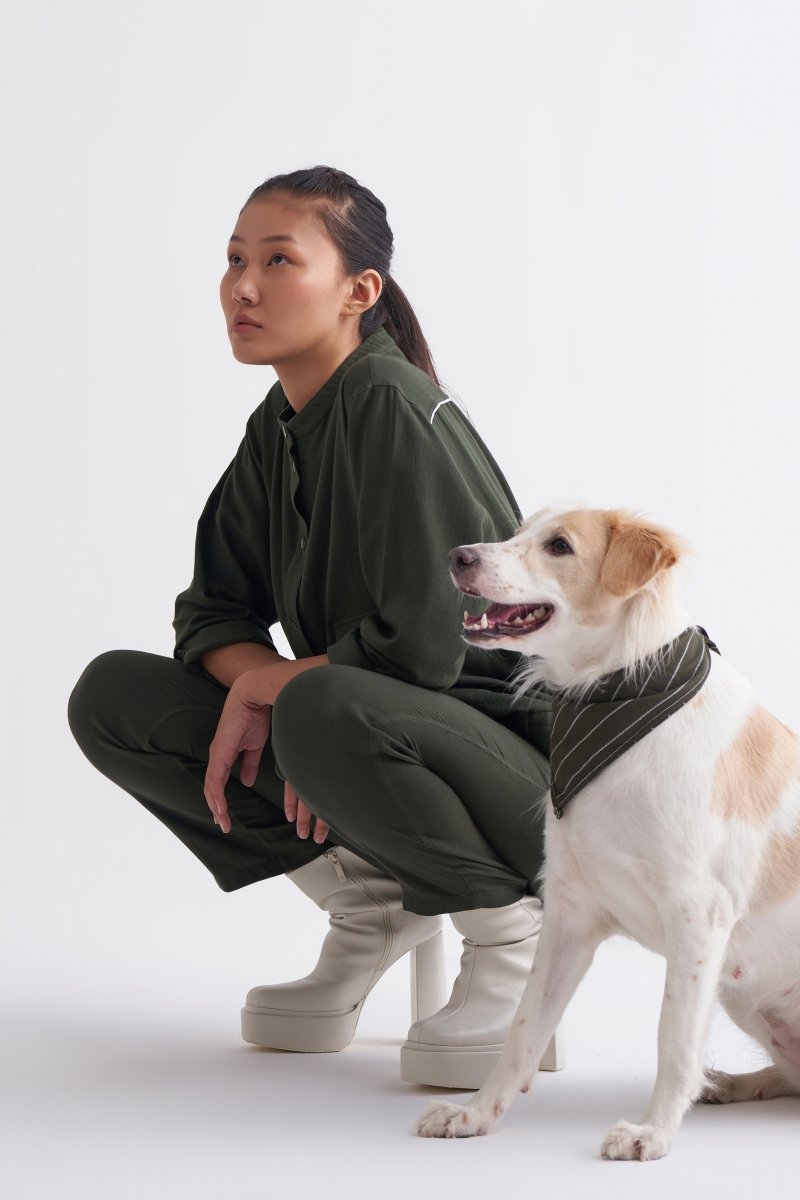Short Jacket - Olive - Three