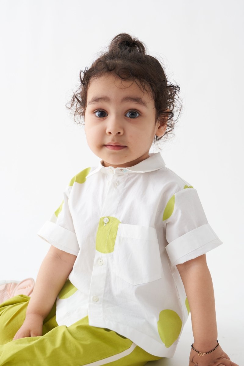 Short Top - Lime Polka - Three