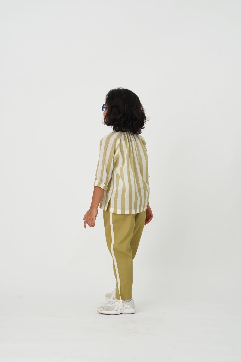 Side Twill Tape Pant - Moss Green - Three