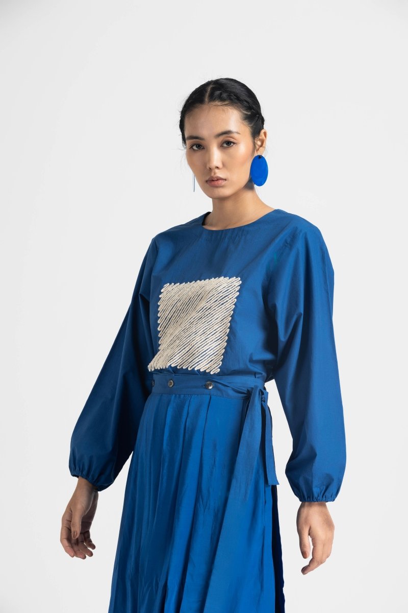Square Top Co-ord - Electric Blue - Three