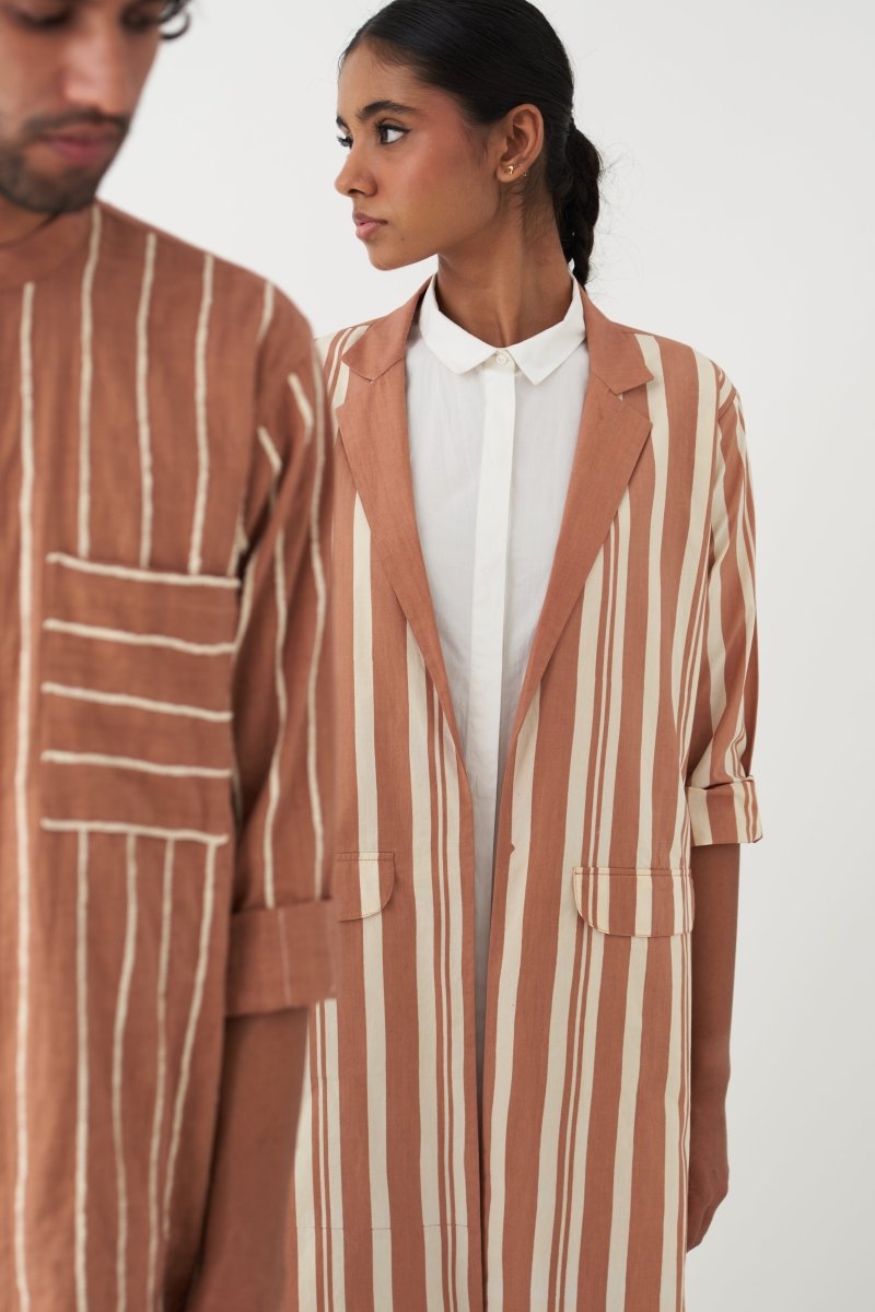Stripe Jacket Co-ord (Set of 3) - Champagne Stripe - Three