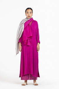 V neck Tunic Co-ord Hot Pink ( Set of 3)