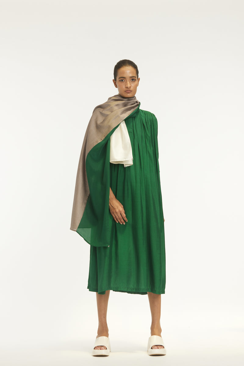 Gather Neck Dress Co-ord Emerald Green