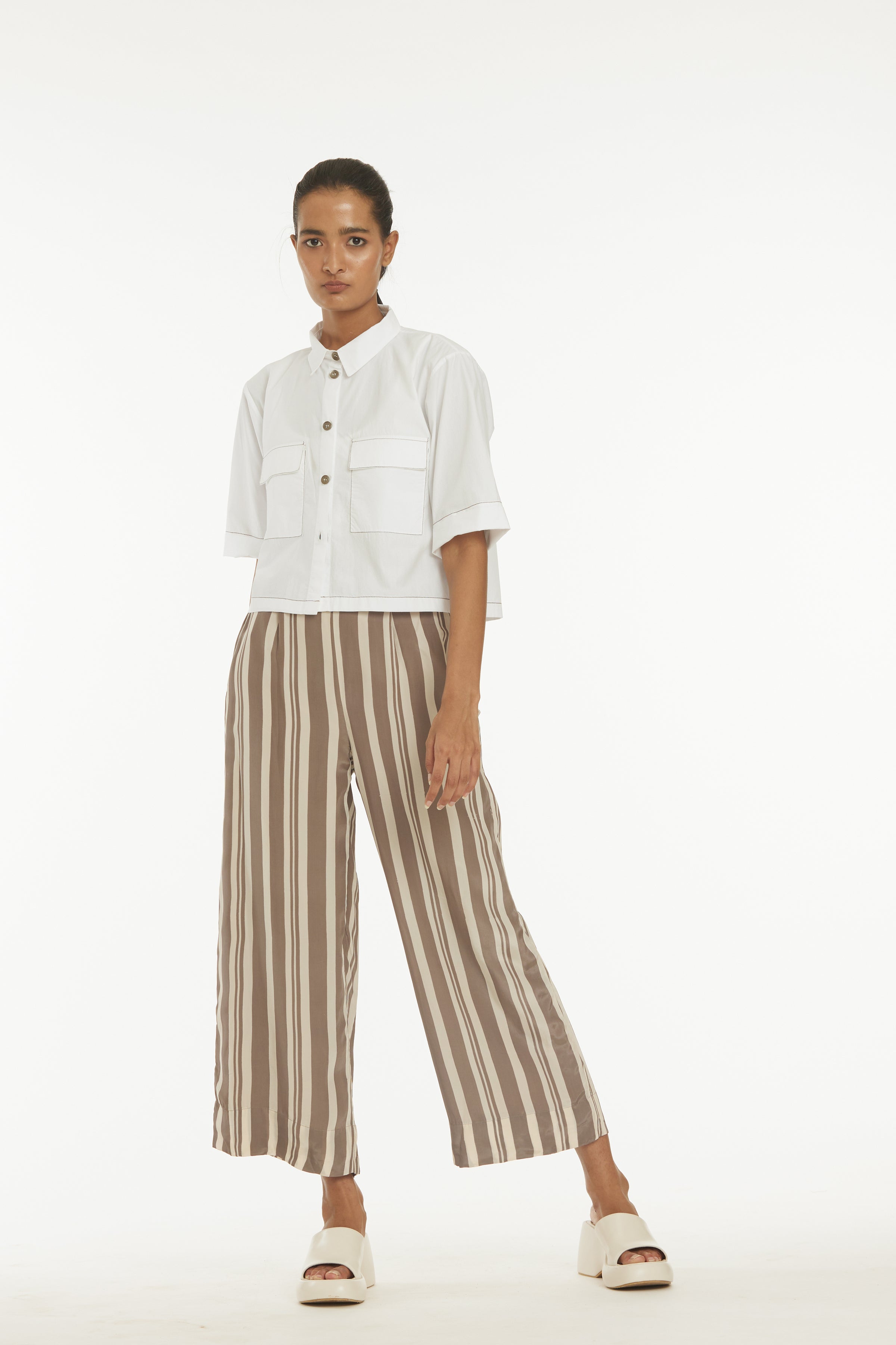 COLLUSION track jacket and trouser coord in brown check  ASOS