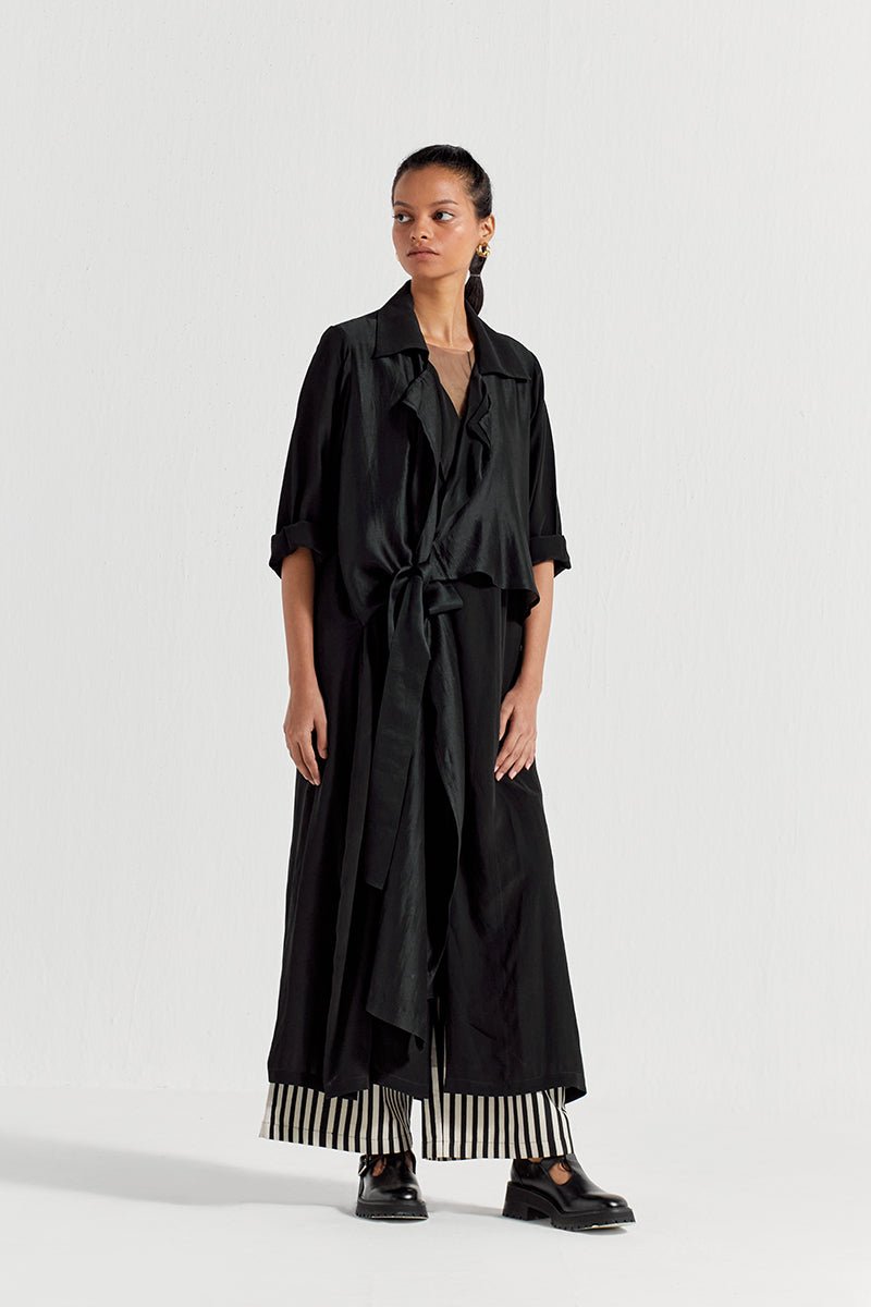Tie Jacket Co-ord ( Set of 2) - Black - Three