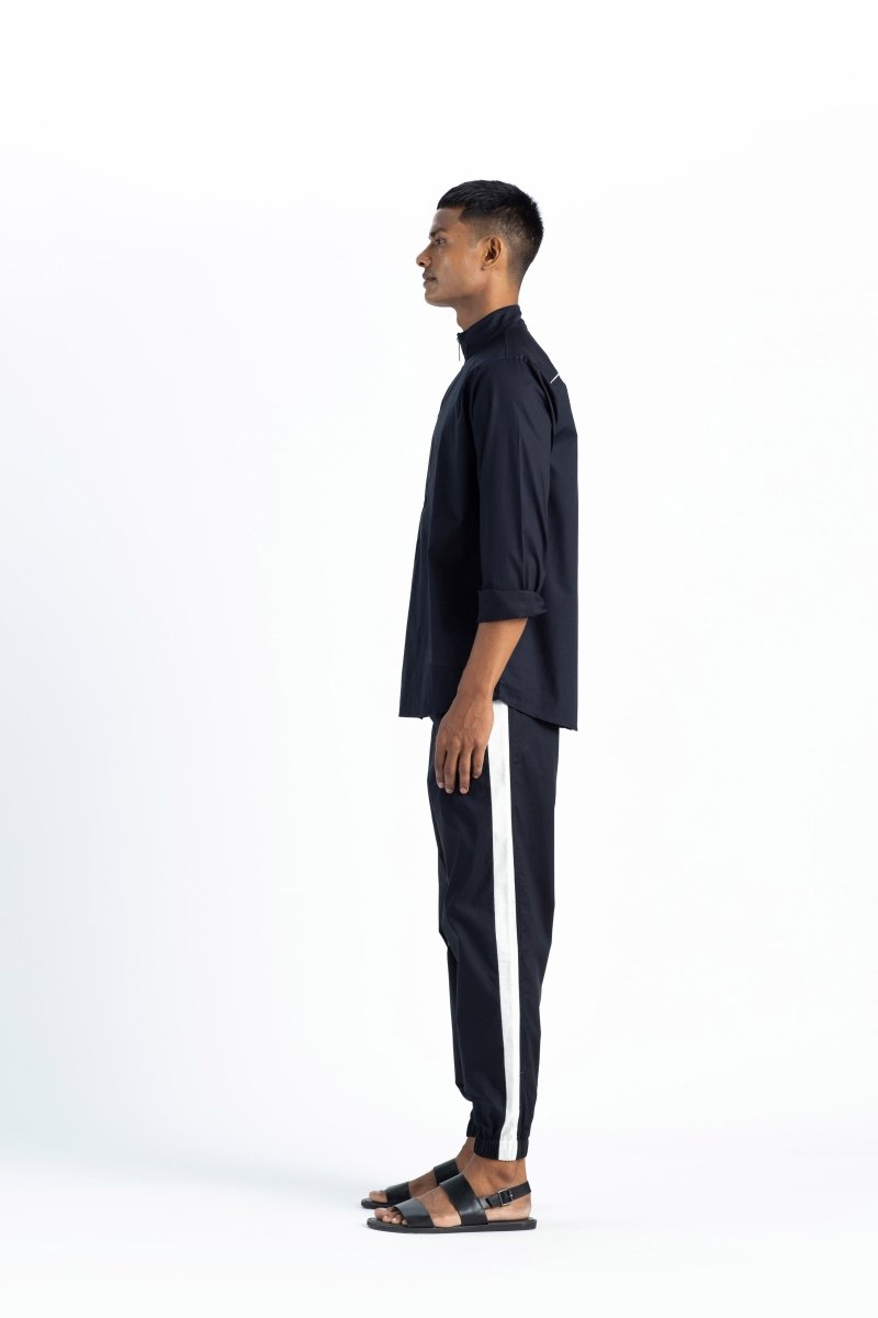 Turtle Neck Shirt- Black - Three