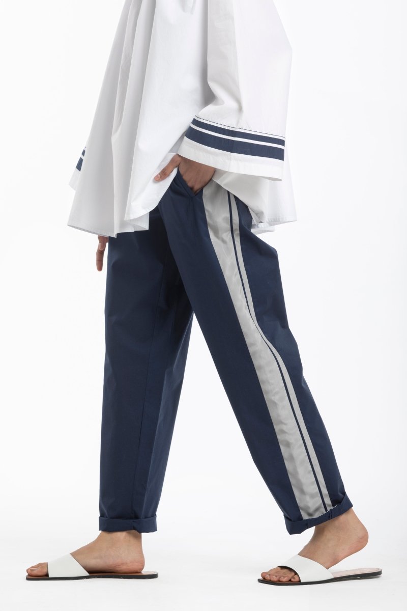 Wide Sleeve Gather Neck Top Co-ord- White - Three