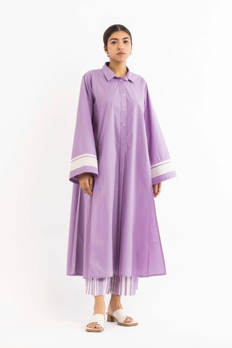 Wide Sleeve Shirt Lavender - Three