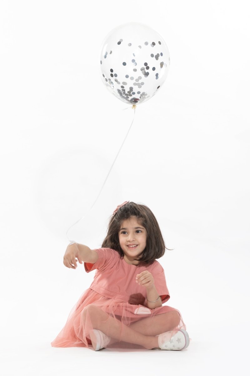 Yoke Dress Co-ord- Dusty Rose Polka - Three